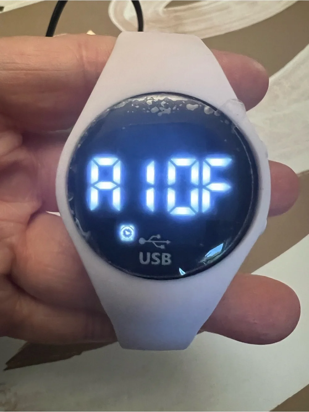 Lilac Silicone Smart Watch with Heart Rate & Sleep Monitor